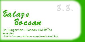 balazs bocsan business card